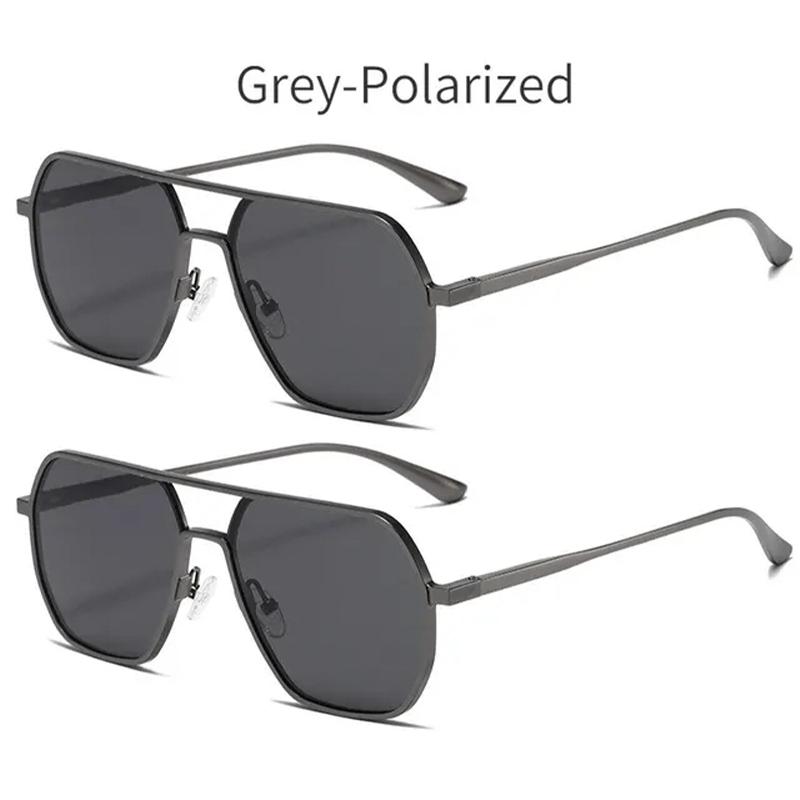 1-2PCS New Fashion Aluminum Photochromic Sunglasses Men Women Polarized Sun Glasses Chameleon Anti-glare Driving Oculos De Sol