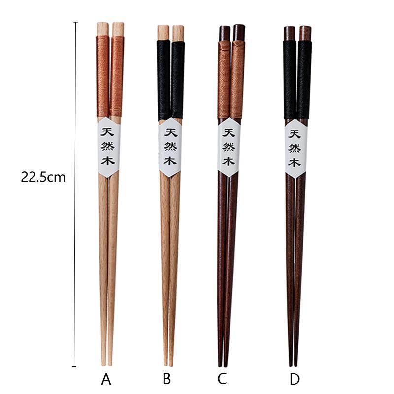 2 Pairs Reusable Chopsticks Natural Wood Chopsticks Chinese Food Chopsticks Korean Japanese Chopsticks Sushi Sticks Wooden Table