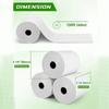 3 1/8'' X 130ft Thermal Paper Rolls Receipt Paper Rolls - Thermal Printer Paper - Credit Card Paper - for POS Systems