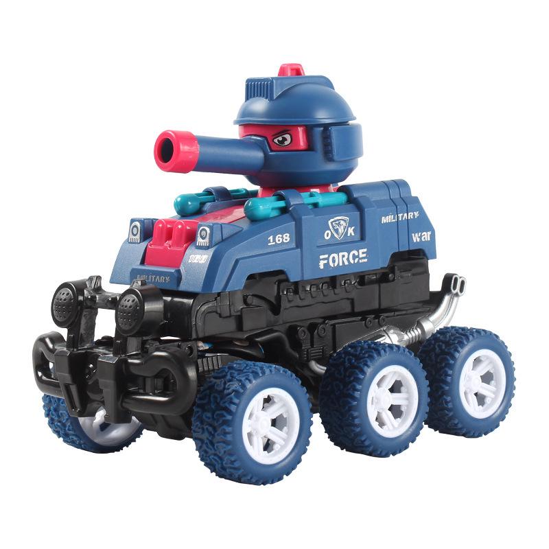 Children's Off-Road Inertia Car with Ejector - Ages 3-6 Collision Deformable Toy Tank