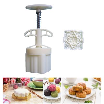 Cookie Stamps Flower Pattern Moon Cake Molds Hand Pressure Moon Cake Maker Bakings Tool for MidAutumn Festival