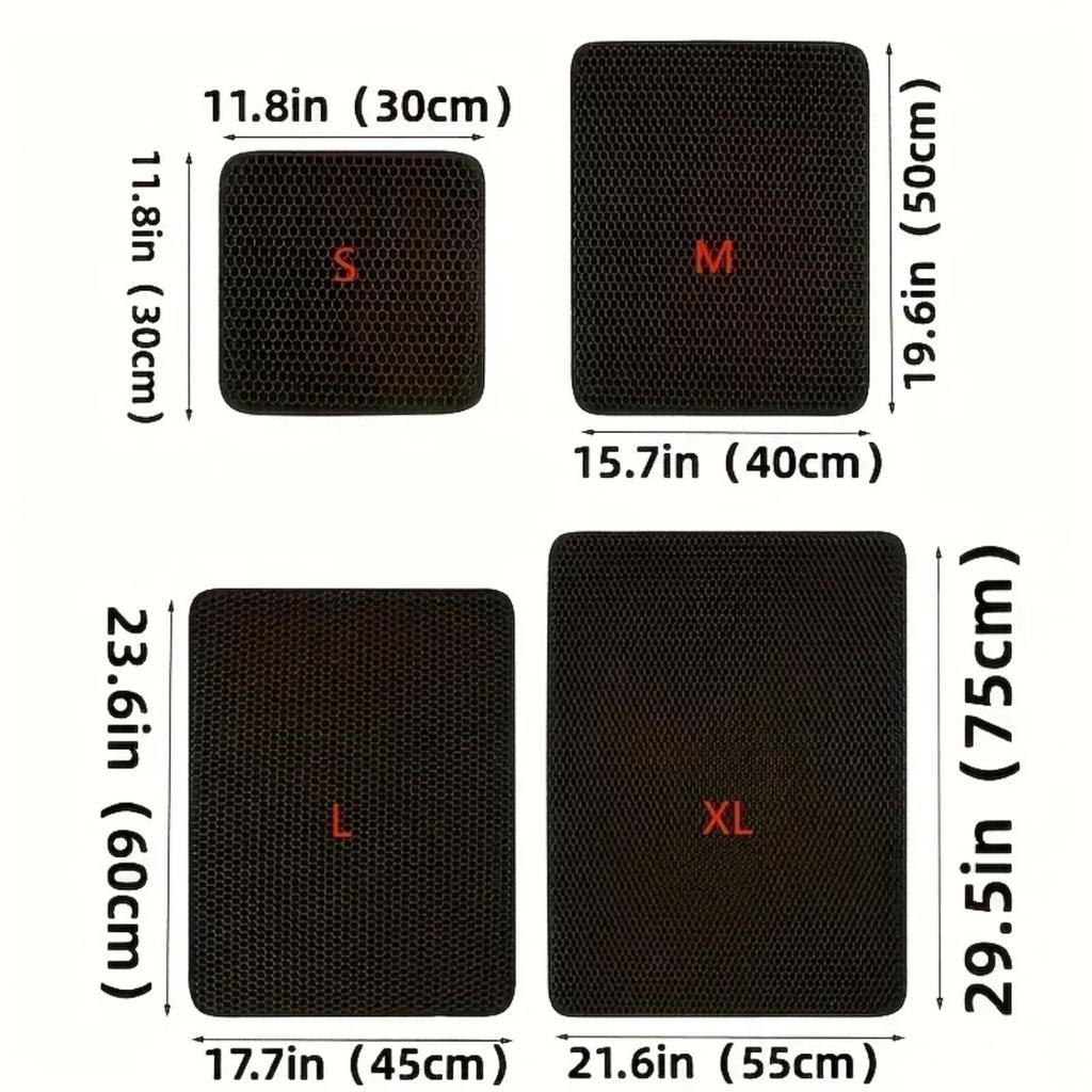 New Efficient, High-Quality Double Layer Washable Non-Slip Cat Litter Trapping Mat - Eliminate Mess and Odors In Your Home with