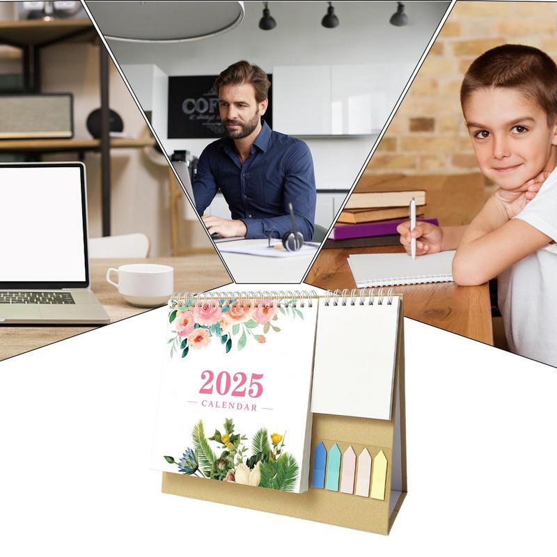 2025 Desk Calendar 2025 Monthly Floral Desktop Planner Calendar Multi-Purpose Calendar Decoration For Home Dormitory Work Area