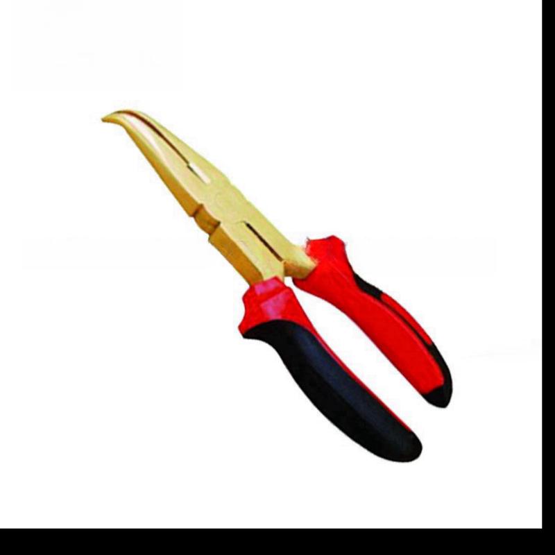 

Non-Sparking Beryllium Bronze Bent-Nose Pliers CN plug (adapter included)