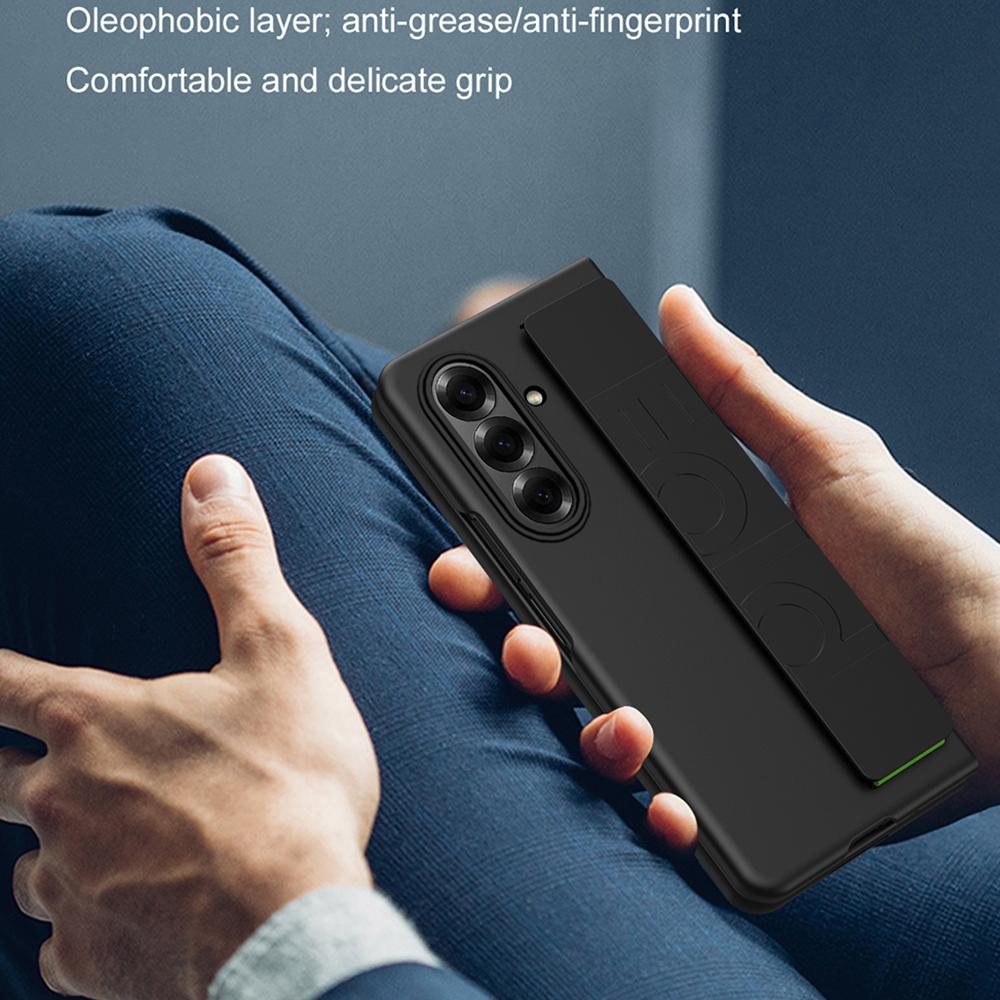 For Samsung Galaxy Z Fold7 5G Case Wristband Rubberized Hard PC Phone Cover