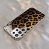 Gold-plated tempered glass phone case, Galaxy S26 S25 S24 S23 S22 Ultra Plus. Features a gold-plated leopard print pattern