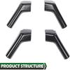 GRAND ORANGE RV Rain Gutter Spouts Long Version Left and Right 3 1/2" Long 4pcs Black Gutter Spout