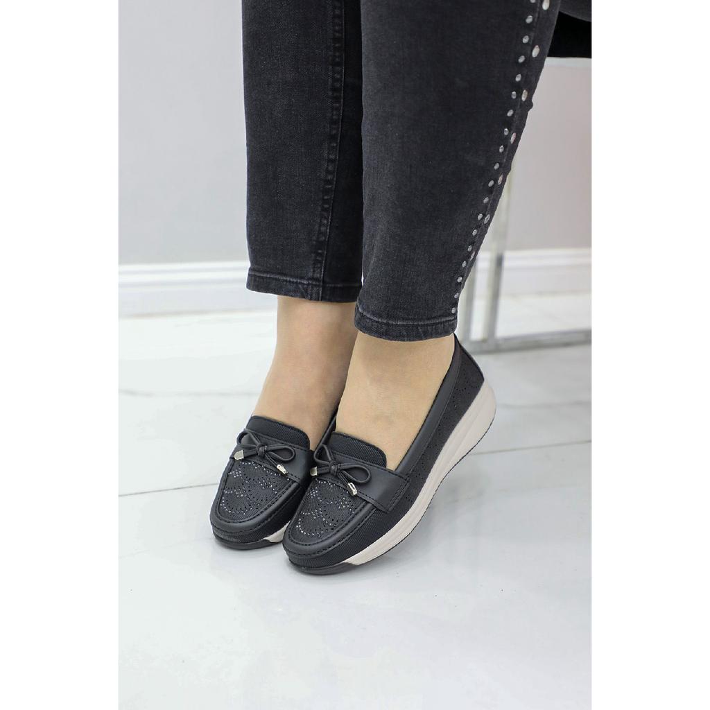 Wanetti Woman Mother 4 Point Orthopedic Anti-Sweat Anatomic Base Stone Shoes Flat Shoes