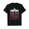 Berlin lebt Fan T-Shirt für Alle Fans schwarz vintage Gewaschen streetwear Bequem homme Atmungsaktiv Vielseitig Lässig Dehnbar