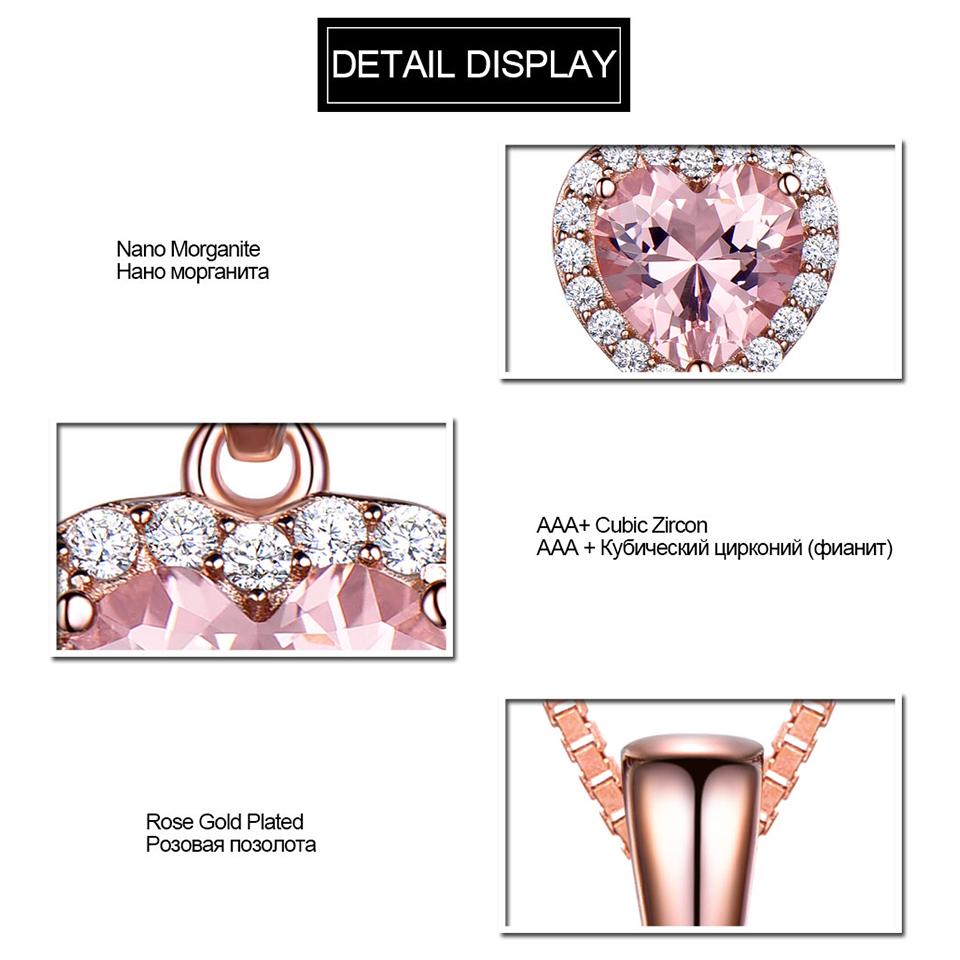 Umcho 925 Sterling Silver Necklaces Solid Elegant Pendant Luxury Jewelry for Women Mom Girlfriend Girls