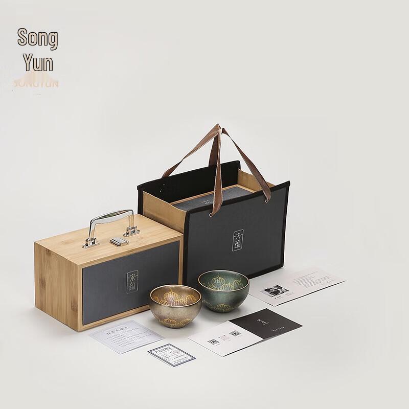 Dunhuang Hand-Painted Lotus Tea Cup Gift Set