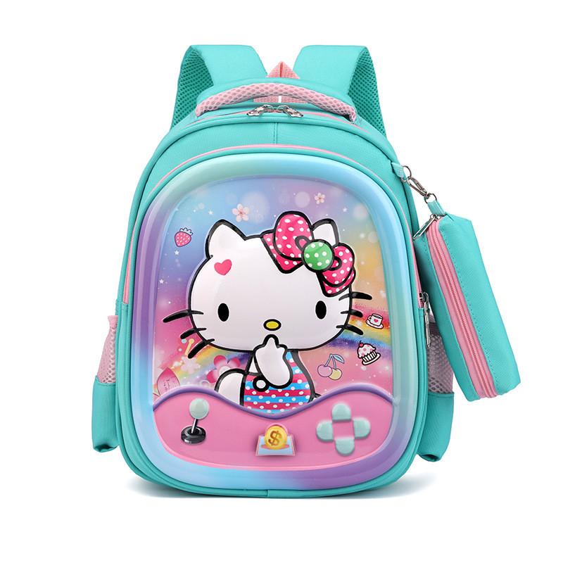 Elsa Hello Kitty Sofia Kuromi Rucksack Große Kapazität Atmungsaktiver Nylon Schulrucksack Für Jungen Und Mädchen