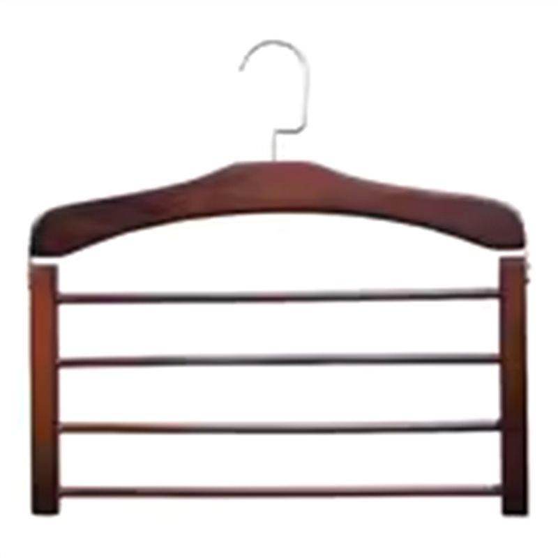 Solid Wood Multifunctional Multi-Tier Trouser Rack Household Wooden Coat Rack Towel Scarf Tie Storage Rack Non-Marking