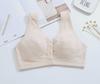 "Comfortable Front Buckle Cotton Nursing Bra: Wire-Free, Vest-Style, Large Size for Middle-Aged & Elderly"