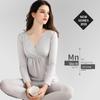 Maternity Fall Pajama Set - Nursing Friendly Cotton Thermal Wear for Pregnancy and Postpartum