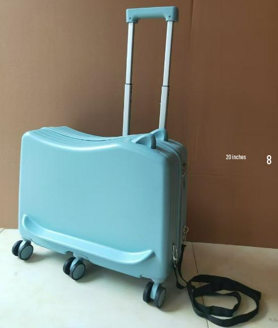

23-Inch Rideable Kids Trolley Suitcase with Universal Wheels & Combo Lock 23-inch (6 wheels, 80kg load, riding footrest)