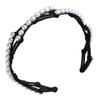 Korean Fashion Portable Hair Hoop For Women Foldable Headband With Anti Slip Designs And Faux Pearls Decoration