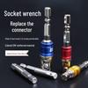 Color-Coded Pneumatic/Electric Wrench Adapter Set with Double R-Groove and Three-Piece Extension Bar