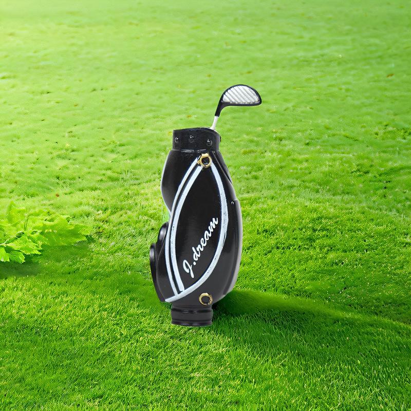 Mini Golfschläger mit Tasche Modell für Puppenhaus Dekoration Puppenhaus Miniaturzubehör Miniaturszene Modell Mikrolandschaft