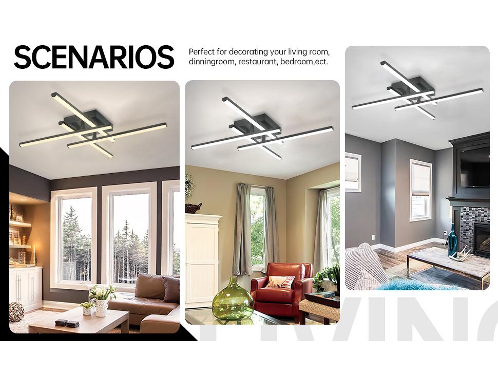 Modern Minimalist LED Ceiling Light for Living Room and Bedroom