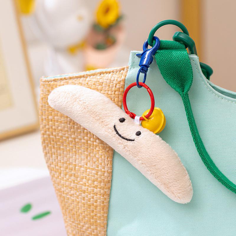 Adorable Baguette Croissant Pretzel Pendant Plush Doll