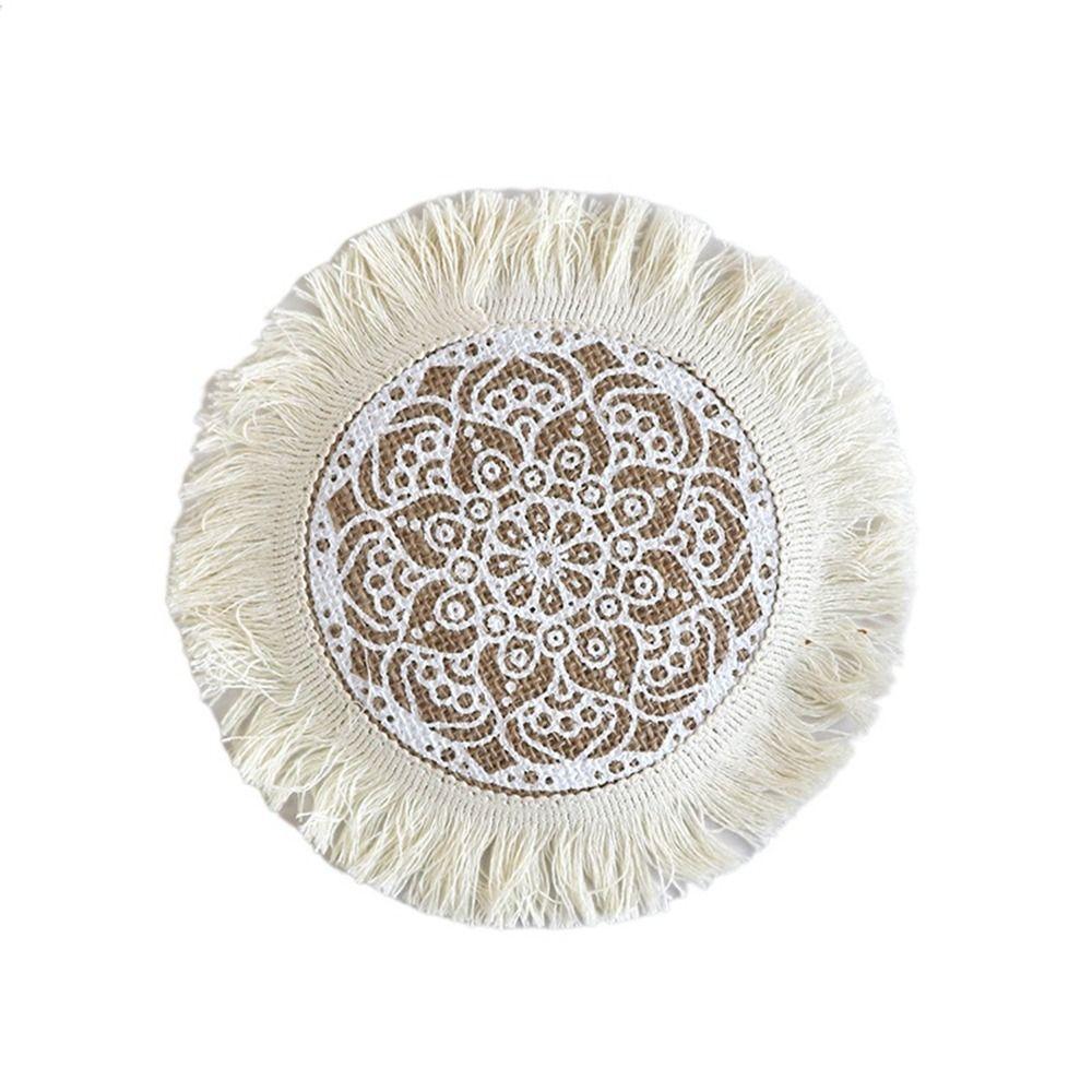 

Нескользящие впитывающие подставки из джута, плетеные джутовые подставки, новая тканая подставка под тарелку, стол Style 2