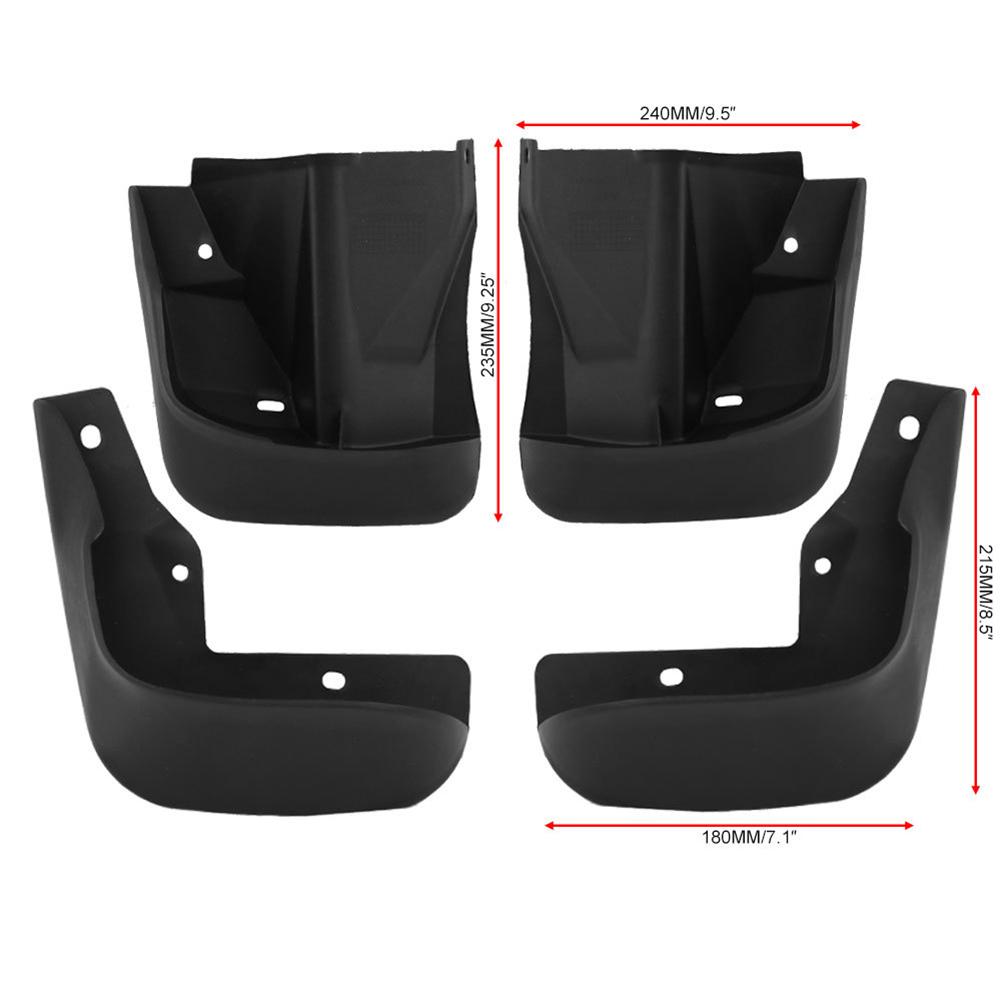 

4 шт. автомобильные брызговики с крепежными винтами передние и задние боковые брызговики совместимы для Civic 1996-2000 чёрный