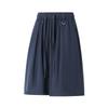 Men Solid Color Casual Loose Drawstring Straight Large Size Knee Length Shorts