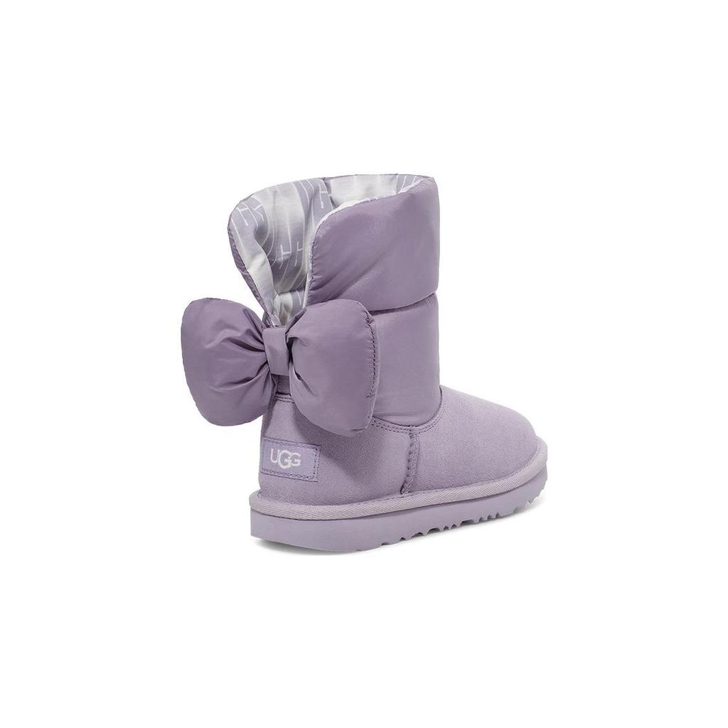 UGG Classic Novelty Suede Bow Mid Calf Snow Boots Kids boots Lavender 1130756K-JGL