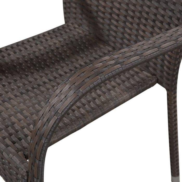 VidaXL 4x Chaises Empilables d'Extérieur Chaises de Jardin Sièges de Terrasse Chaises de Patio Sièges de Salle à Manger 310083