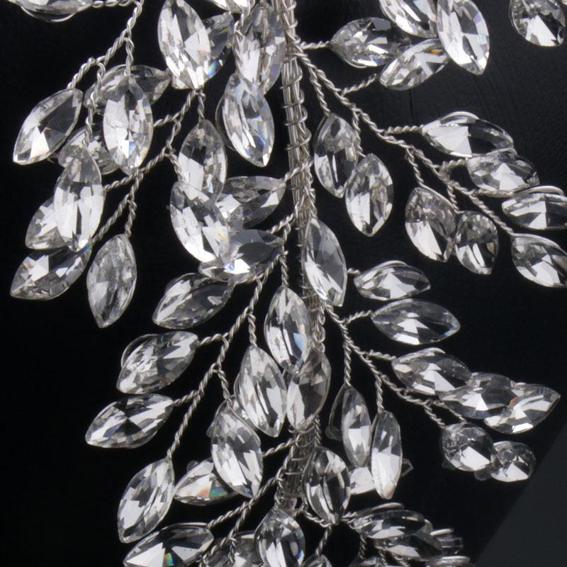 2022 Handmade European Style Bridal Glass Headband - Elegant Wedding Crown Hair Accessory