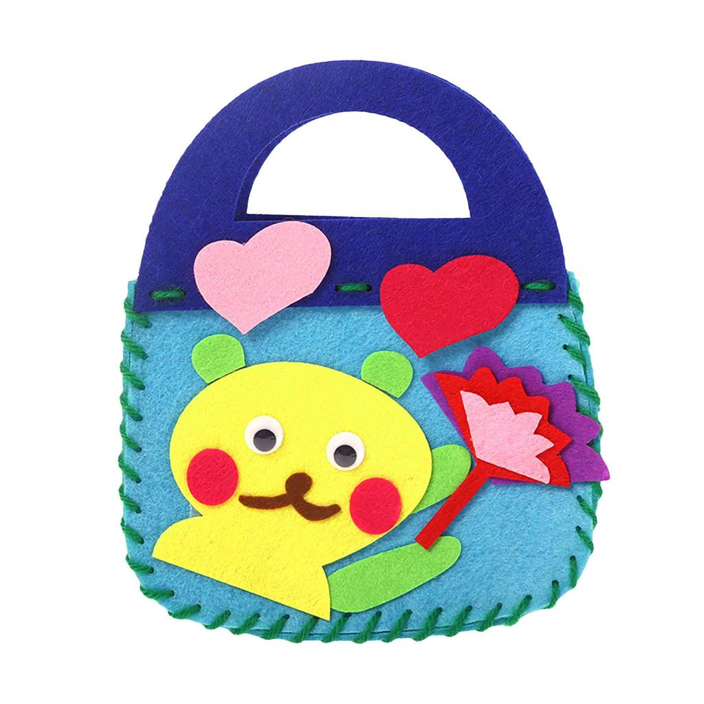 DIY Craft Sewing Felts Handbag Kit Christmas Candy Gift Bags Kids Sewing Toys