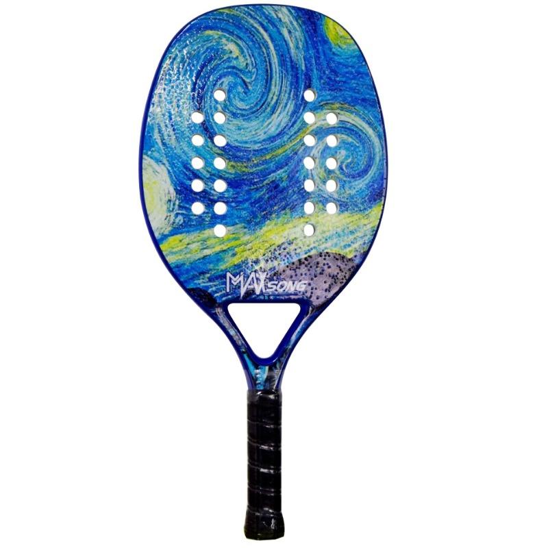 

MAXSONG Carbon Beach Ракетка Пляжный мяч Спортивная ракетка Ракетка из углеродного волокна Рюкзак с принтом логотипа