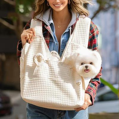 Large Capacity Portable Pet Carrier Backpack Comfortable Cotton Pet Travel Bag with Secure Snap Closure For Small Dog And Cat