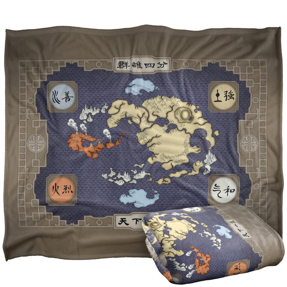 Avatar: The Last Airbender Silky Map Supersoft Blanket