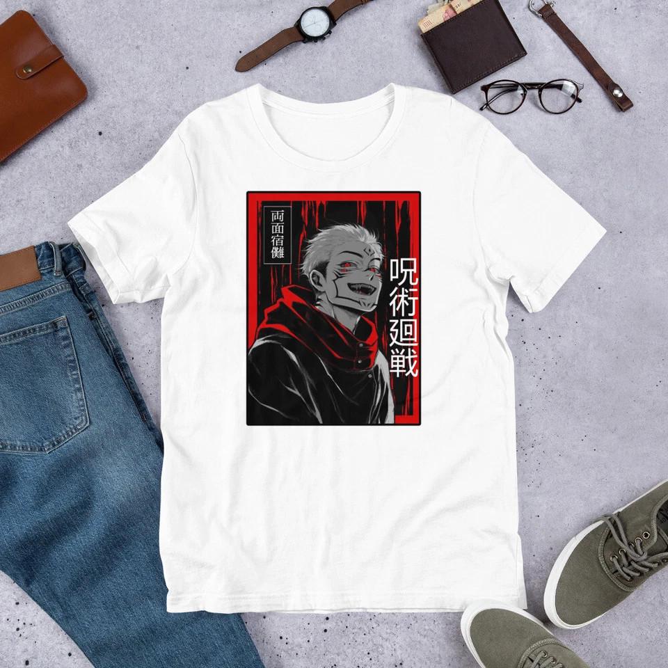 Jujutsu Kaisen Sukuna New , Yuji Itadori, Satoru Gojo, Megum Shirt White Unisex T-Shirt