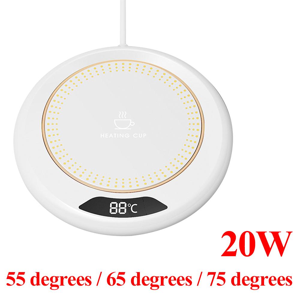 20W Coffee Mug Warmer Cup Heater USB Constant Cup Warmer Heating Coasters Plate Pad 3 Gear Temperatures Setting for Water Milk