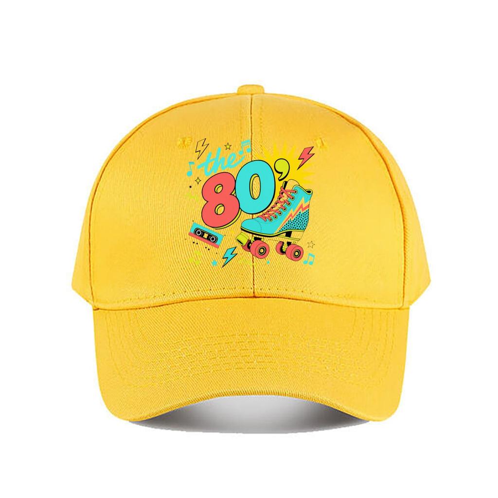 Retro Neon Eighties Dance Vibes Baseball Cap Fashion Outdoor Sports Sunhat Unisex Snapback Cap Womens