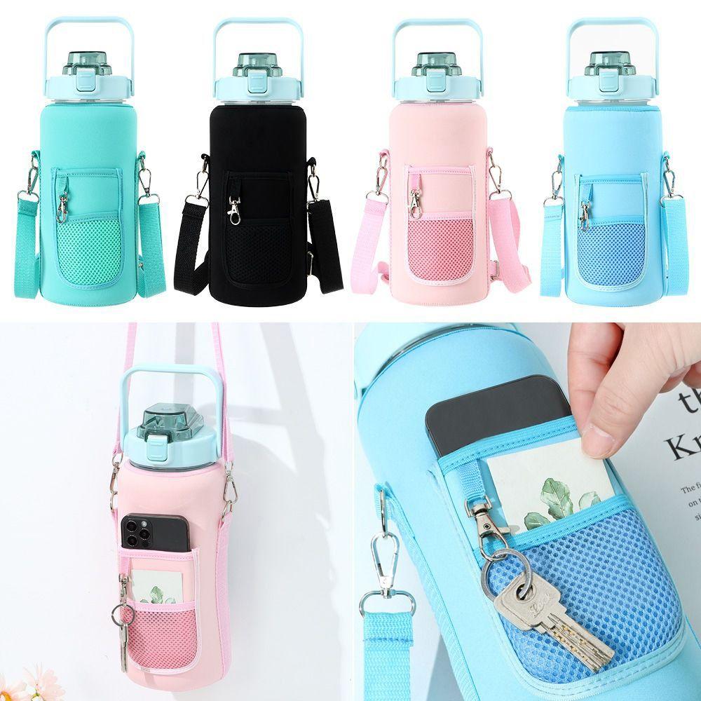 Módní přenosný držák na mobilní telefon Popruh Pouzdro na láhev Kryt na láhev s vodou Termoizolační taška Rukáv na hrnek
