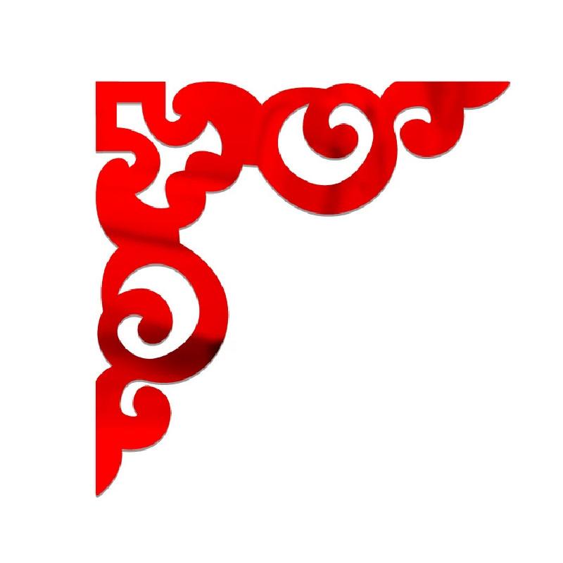 Mirror Cabinet Sticker Decals Fashion Wall Corner Stickers Home Decoration Room