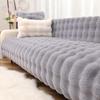 Luxury Winter Rabbit Plush Non-slip Leather Sofa Cushion & Cover