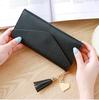 New Ladies Fashion Wallet Simple Zipper Wallet Long Hand Bag Soft Wallet PU Leather Purse CLE