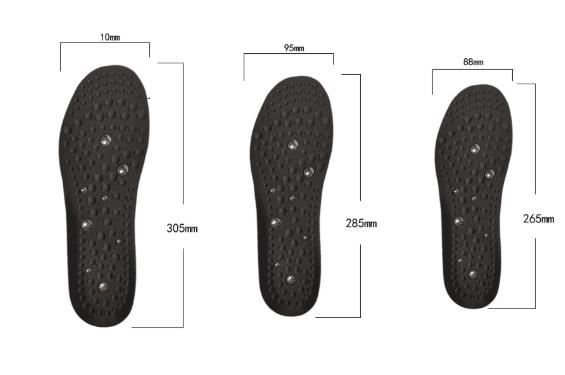 1 Pair High-end Acupressure Foot Insoles for Men Women Orthopedic Gel Magnetic Shoe Inserts Magnet Technology Support Insole