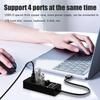 USB 3.0 Hub 4 Port Splitter for Laptop PC White