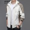 JEEP SPIRIT Men's Hooded Colorblock Casual Jacket