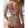 Nouveau Maillot de Bain Bikini Sexy Bikini Imprimé Taille Haute Maillot de Bain à Fente pour Femmes