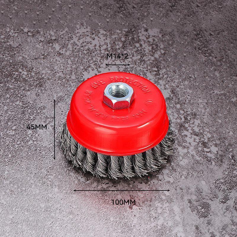 Twisted Steel Wire Wheel M14 Brush Strong Paint Remove Rotary Twist Knot Deburring 75mm/100mm/150mm For Metal Angle Grinder