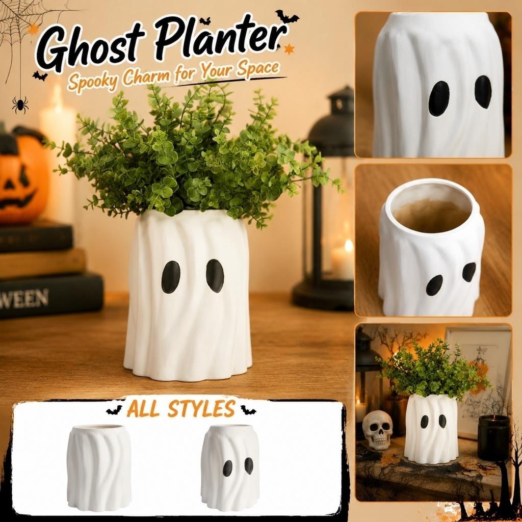 Cm Resin Halloween Flower Pot for Home Decoration