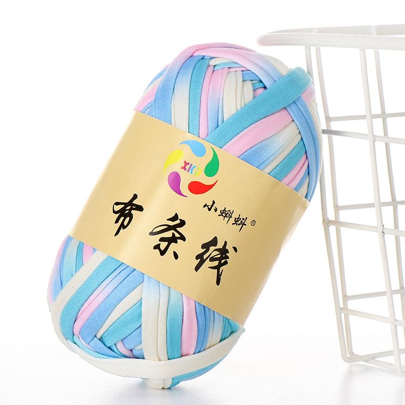 Needlework Knitting Crochet Yarn Printed Fabric Strips Line Colorful Segment Dyed Fabric Strips Line Handmade Diy Knitting Yarn Ball