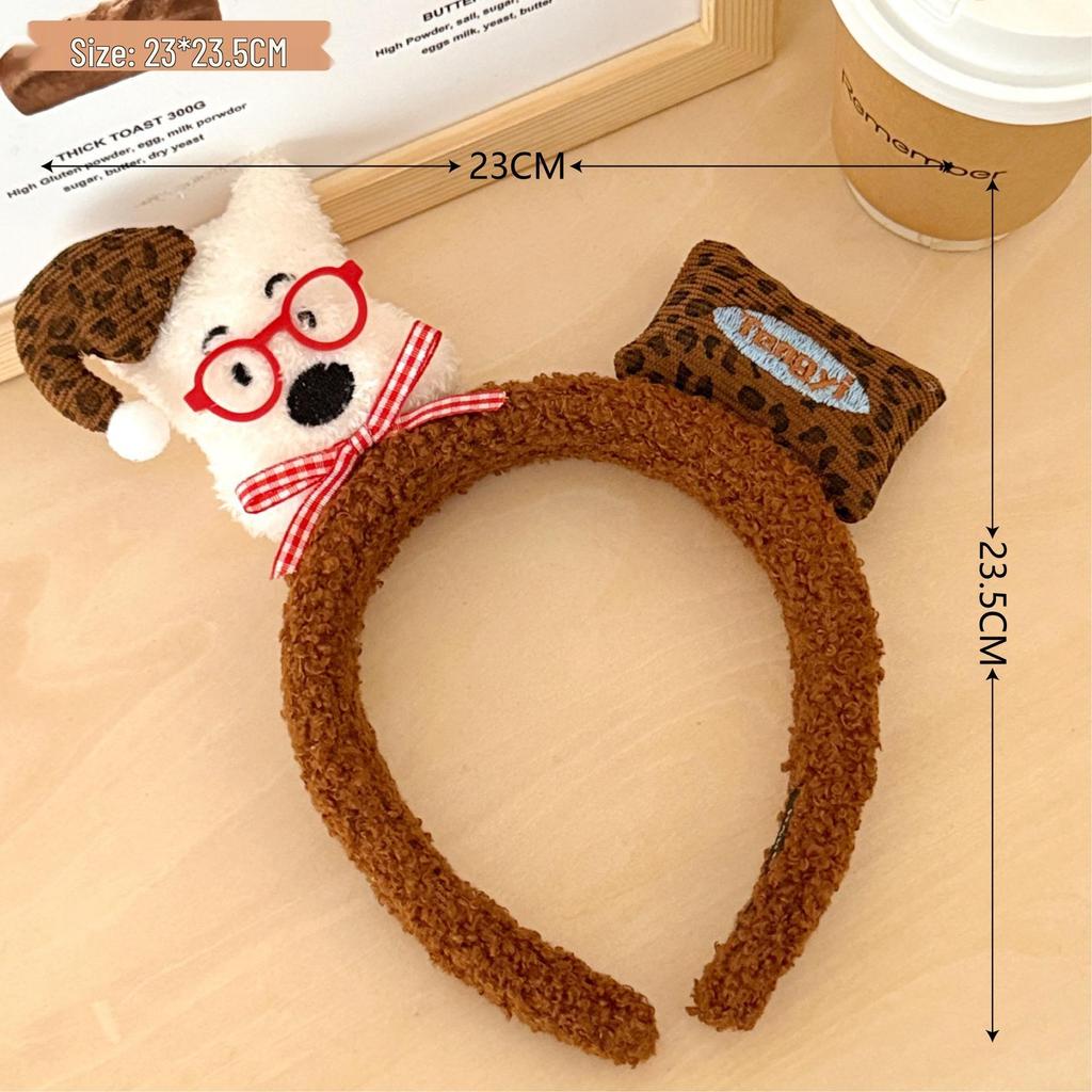 Bonita diadema de antena de peluche con forma de palito de Niuniu: accesorio divertido para el cabello para fiestas y maquillaje.